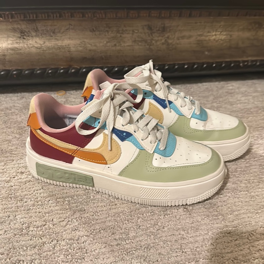 Multicolored Nike React Air Force 1’s